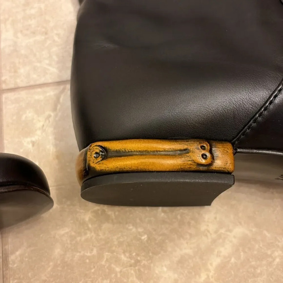 NWT Gucci woman's leather bamboo boots - Picture 3 of 15